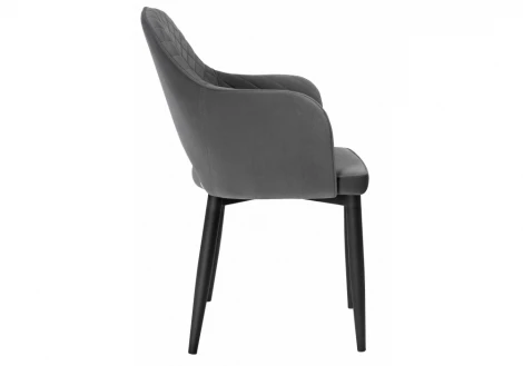 Обеденный стул на металлокаркасе Woodville Vener dark gray 11864