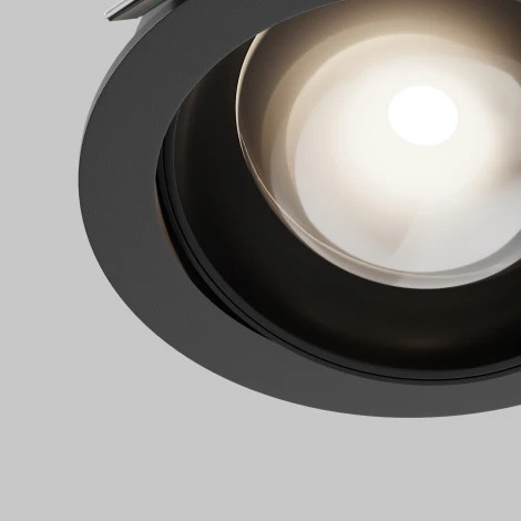 Встраиваемый светильник Maytoni Lens DL105-12W4K-B (LED, 220V, круглые, IP44)