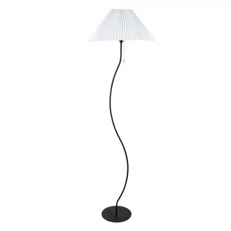 Торшер изогнутый Arte Lamp Agatha A5069PN-1BK (220V, выключатель)