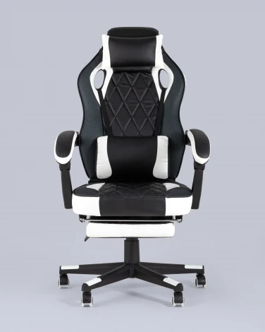 Кресло игровое TopChairs Virage черно-белое УТ000004542