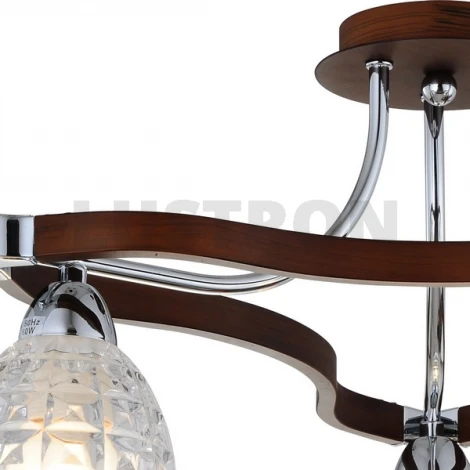 Потолочная люстра N-Light 415 415-03-13 chrome + walnut