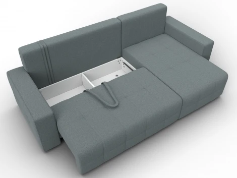 Диван угловой Лига-122 угол универсальный (ДСП,Брус,Рогожка/Серый) Лига Диванов 137599