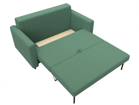 Диван прямой Лига-070 (ЛДСП,Брус,Фанера/Дерево/Рогожка/Зеленый) Лига Диванов 129649
