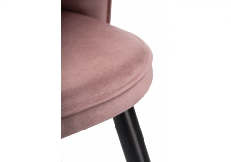 Обеденный стул на металлокаркасе Woodville Shell dark pink / black 11989
