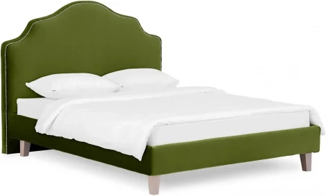 Кровать Queen II Victoria L 1600 ОГОГО (арт.637334), (Ткань/Зеленый)