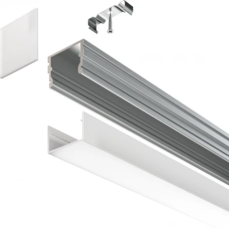 Алюминиевый профиль накладной 21x21 Maytoni Led Strip ALM007S-2M