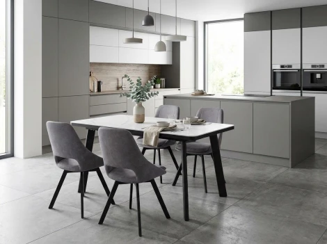 Стол НОРД 140 ОНИКС, керамика / Черный каркас M-City 64764