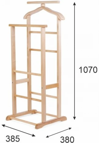 Вешалка костюмная В 9Н светло-коричневый Mebelik арт.002437
