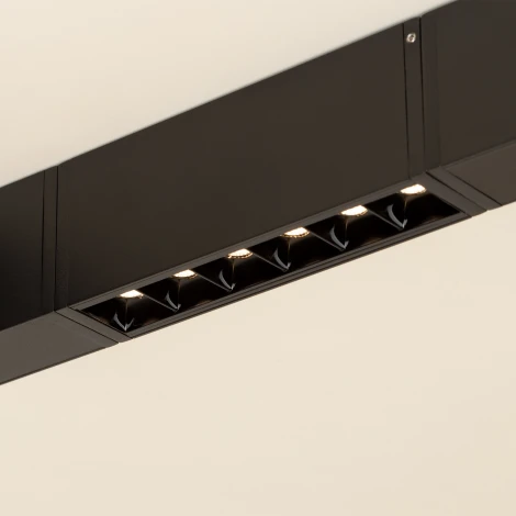 Линейный настенно-потолочный светильник LED CLIP-38-LASER-S171-6W Warm3000 (BK, 36 deg, 24V) (Arlight, IP40 Металл) 026839