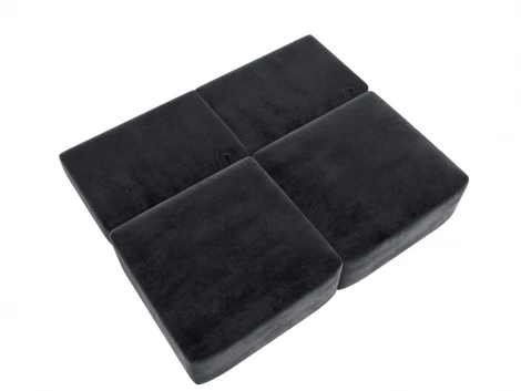 Диван прямой модульный Лига-060 НПБ (ЛДСП,Брус,Фанера/Пластик/Велюр/Темно-серый) Лига Диванов 129459