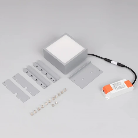 Встраиваемый точечный светильник DL-GRIGLIATO-S90x90-6W Warm3000 (GR, 90 deg, 230) (Arlight, IP40 Металл) 051139 (LED)