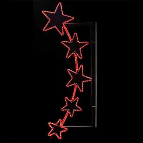 Светодиодная Консоль "Пять Звезд" 90 x 200 см, Красная, 220В (IP65)