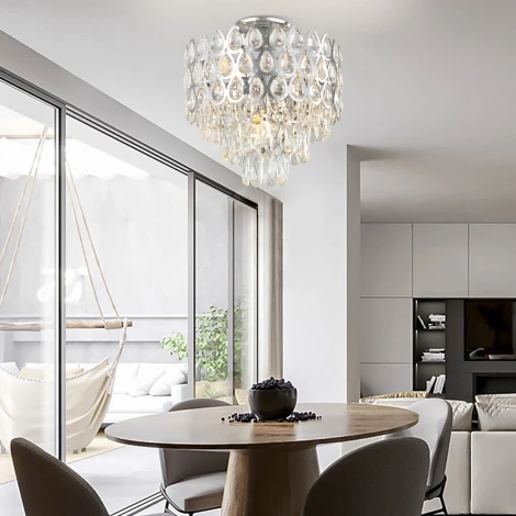 Потолочная люстра хрустальная на штанге Arte Milano Sorrento-2019 372019/6/50/390 CR (220V)