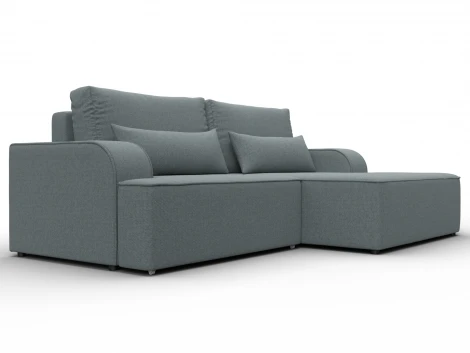 Диван угловой Лига-120 угол правый (ДСП,Брус,Фанера,ЛДС,Рогожка/Серый) Лига Диванов 137285