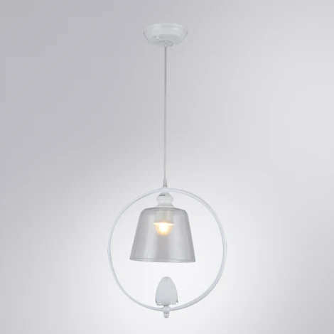 Подвесной светильник Arte Lamp Passero A4289SP-1WH (220V, на проводе, круглые, птички)