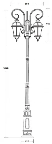 Наземный фонарь ROMA L 95210LB/18/E7 Gb (220V, фонарь, IP44)