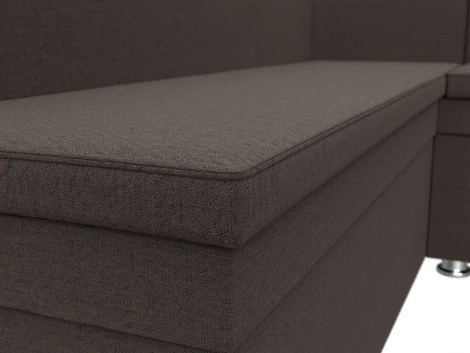 Диван кухонный угловой Уют правый угол (Коричневый/Рогожка) Лига Диванов арт.123897