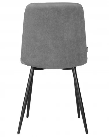 Стул обеденный DOBRIN CHILLY ROMBO (Серый Simple 33, основание черное) 006 ROMBO, цвет сиденья серый основания черный