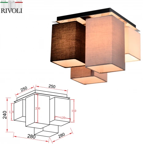 Светильник потолочный Inclementia 3120-304 4 х Е14 40 Вт