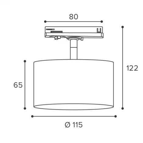 Трековый светильник однофазный Wolta WTL-18/GX70-W BASIC под лампу GX70 220V Белый BASIC