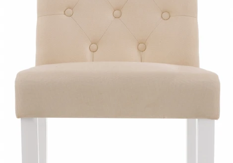 Обеденный стул Woodville Amelia white / fabric cream 11021