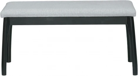 Скамья для прихожей мягкая, ткань серый, каркас венге Mebelik арт.007563