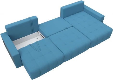 Диван угловой с полками Лига-053 НПБ Лонг Лига Диванов (Рогожка) арт.128956