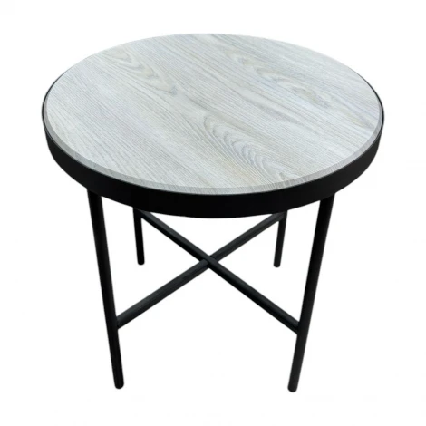 Стол журнальный МеталлАрт М011 МАЛЫЙ бежевый дуб/черный Mebelik 009490