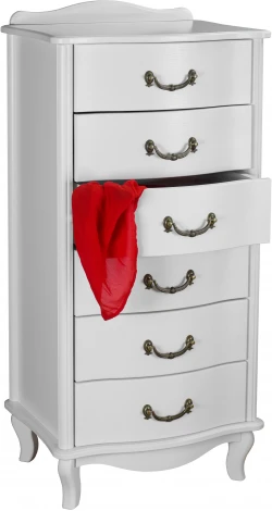 Комод Джульетта узкий 6 ящ., молочный дуб Л от фабрики Mebelik