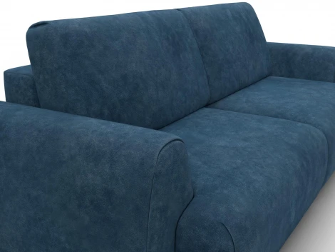 Диван прямой Лига-115 НПБ (ДСП,Фанера,Велюр/Синий) Лига Диванов 136928