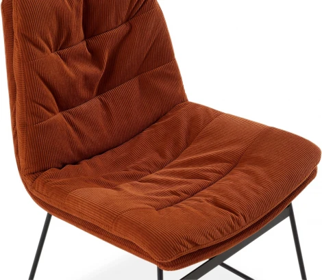 Обеденный стул Vitra ОГОГО Обстановочка! (Вельвет/Терракотовый,Черный) арт.930823