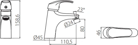Смеситель Damixa RedBlu Palace One 410210038 для раковины