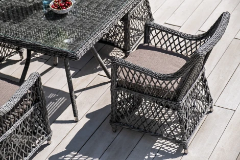 Обеденная группа плетеная на 4 персоны, цвет графит 4SIS Айриш AC4T-5-SET graphite