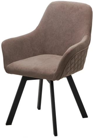 Стул JET 360 град. поворот. B5 Капучино, велюр / черный каркас, М-City