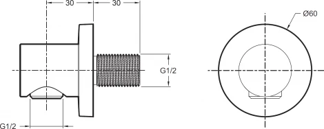 Шланговое подключение Jacob Delafon Modulo E8465-CP