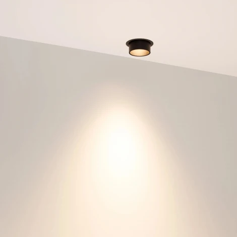 Встраиваемый точечный светильник под гипсокартон SP-NUANCE-TRIMLESS-PULL-R35-7W Warm3000 (BK, 36 deg, 230V) (Arlight, IP40 Металл) 049910 (LED)