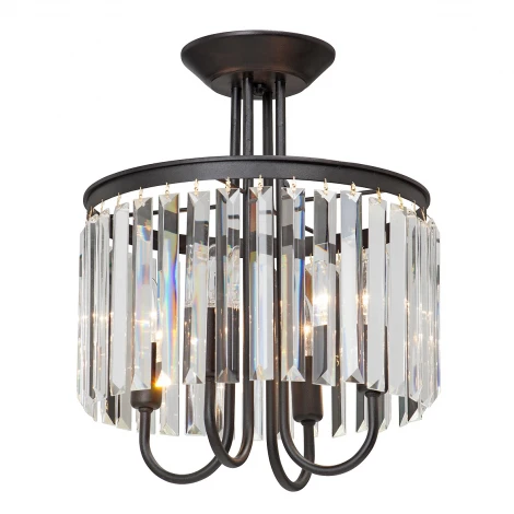 Потолочная люстра Vitaluce V5152-1/4PL (220V, хрусталь, свеча, круглые)