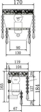 Бра Maytoni Palace DIA890-WL-01-N