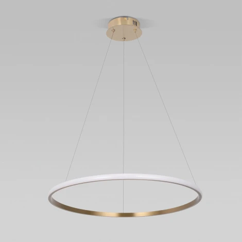 Подвесной светильник Eurosvet Collars 90264/1 латунь (регулировка яркости, LED, 220V, пульт управления, на тросе, кольцо)