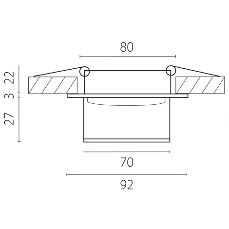 Светильник встраиваемый MR16/GU10 max 1x12Вт Lightstar Maturo GU10 072006