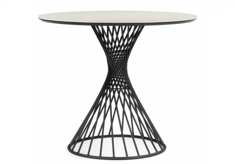 Керамический стол Вивиен 90 carmen light grey / черный 625915