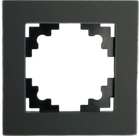 Рамка на 1 пост (черный) Stekker Катрин 49600