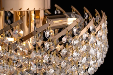 Потолочная люстра буше Maytoni Karolina DIA120-06-G (220V, хрусталь)