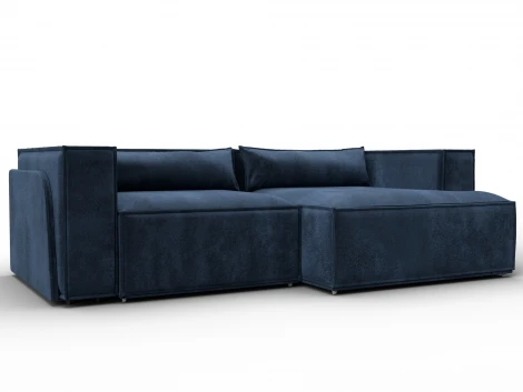 Диван угловой Лига-061 угол правый (ДСП,Брус,Фанера,Велюр/Синий) Лига Диванов 131151