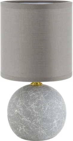 Настольная лампа Lumion Vilana 8165/1T серый, керамика/текстиль E14 1*40W 220V (выключатель, круглые)