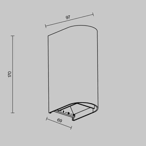 Настенный уличный светильник светодиодный Maytoni Outdoor Drape O526WL-L10B3K