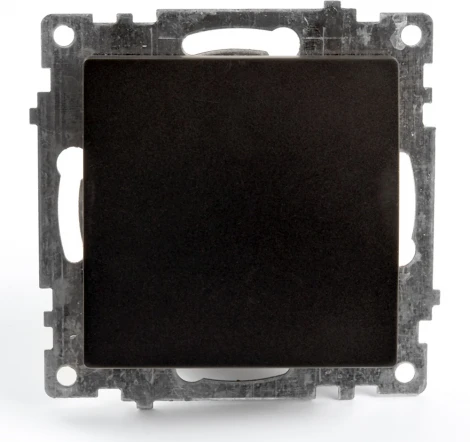 Выключатель одноклавишный (черный) Stekker Катрин 39603