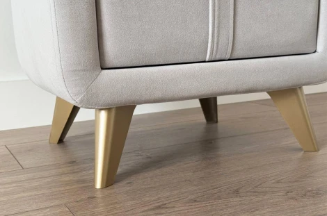 Тумба прикроватная Софи 2 Mebelson (Ткань,Пластик/Серый) арт.TM-001.2.2173