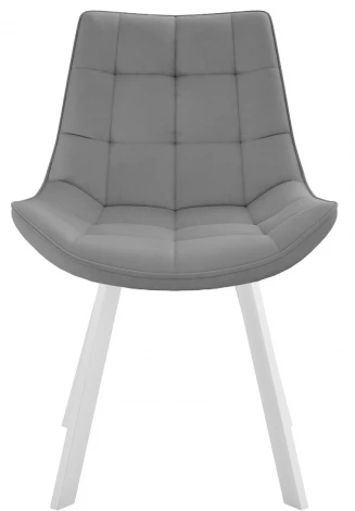 Стул DikLine 263 поворотный, B22 GREY, ножки белые