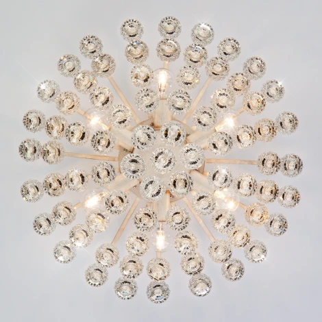 Потолочная люстра Eurosvet 3299 3299/6 белый с золотом / прозрачный хрусталь